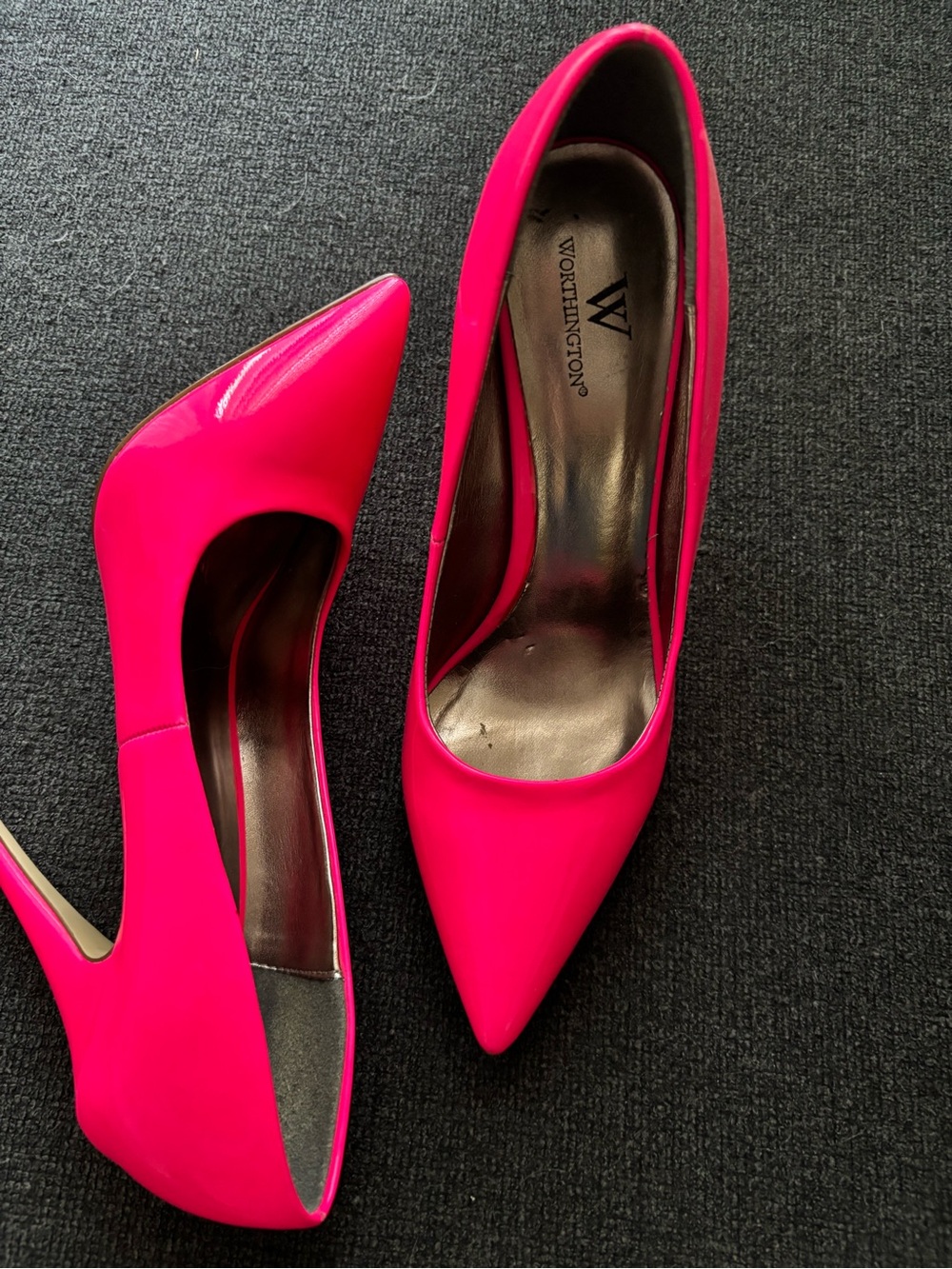 Worthington Neon Pink Pointed-Toe Pumps - Picture 2 of 6